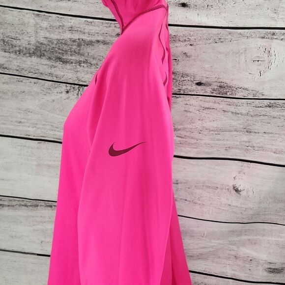 🔹️HOST PICK Nike Hot Pink Fleece Lined 1/2 Zip Mock Neck Athletic Top Large - Picture 9 of 15